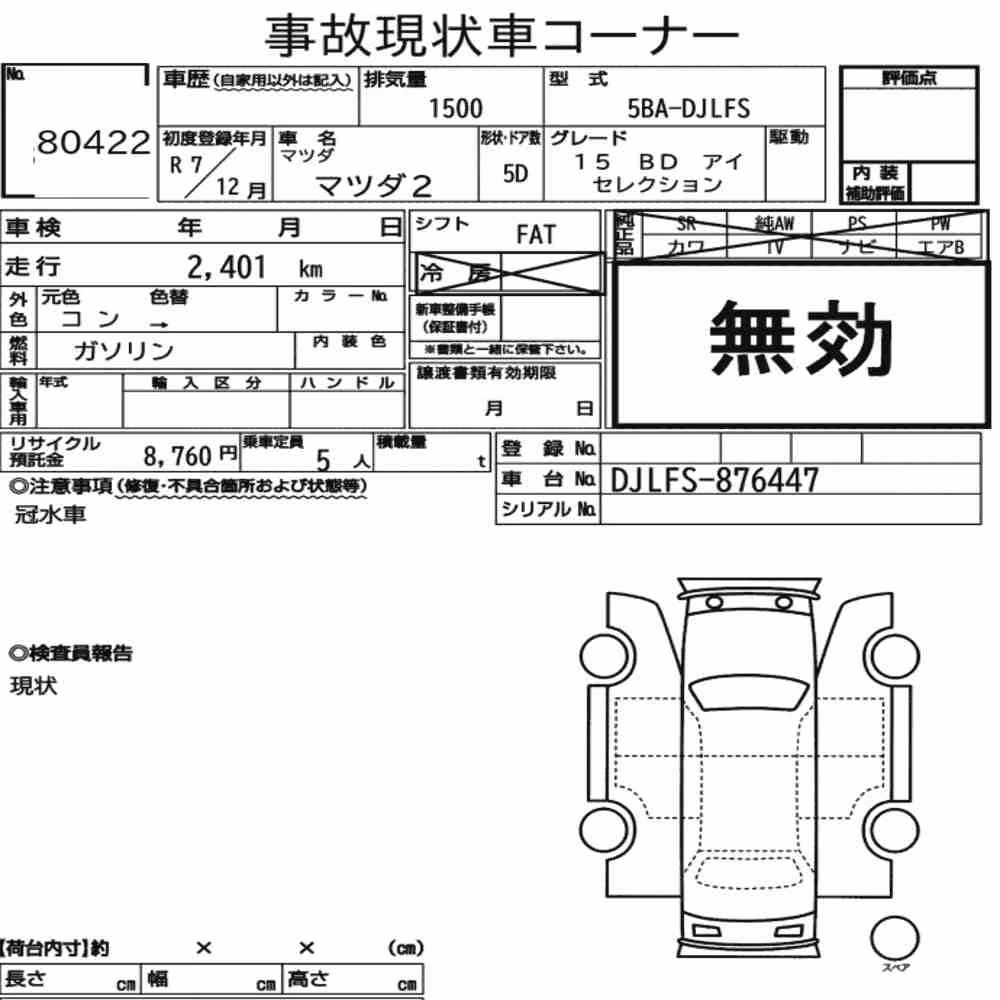 Notka aukcyjna: MAZDA MAZDA2 15BD I SELECTION