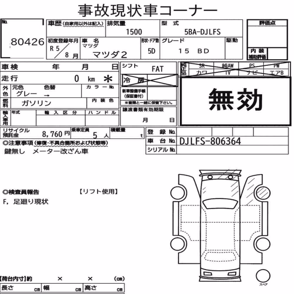 Notka aukcyjna: MAZDA MAZDA2 15 BD