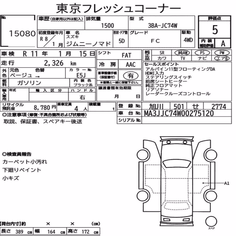 Notka aukcyjna: SUZUKI JIMMY MOMADE 4WD FC