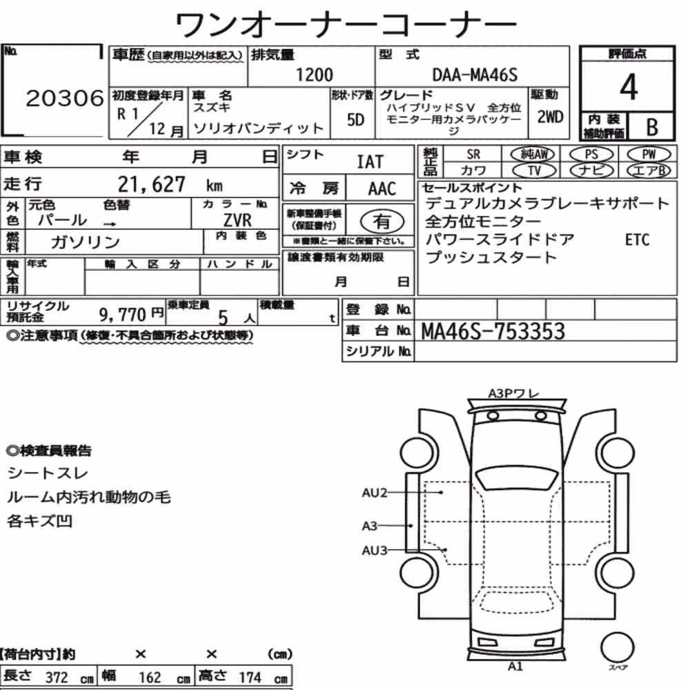 Notka aukcyjna: SUZUKI SOLIO BANDIT HYBRID SV