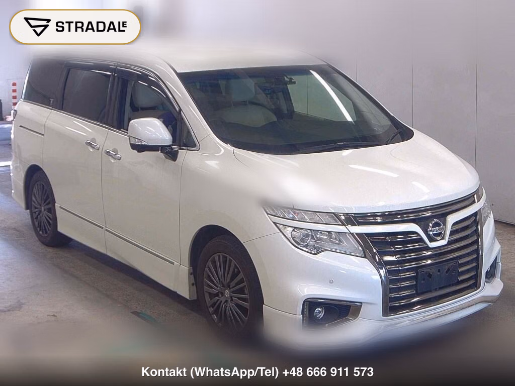 NISSAN ELGRAND 5D 250 HIGHWAY STAR S WHITE LEATHER URBAN C 2017, aukcja z Japonii, zdjęcie 1