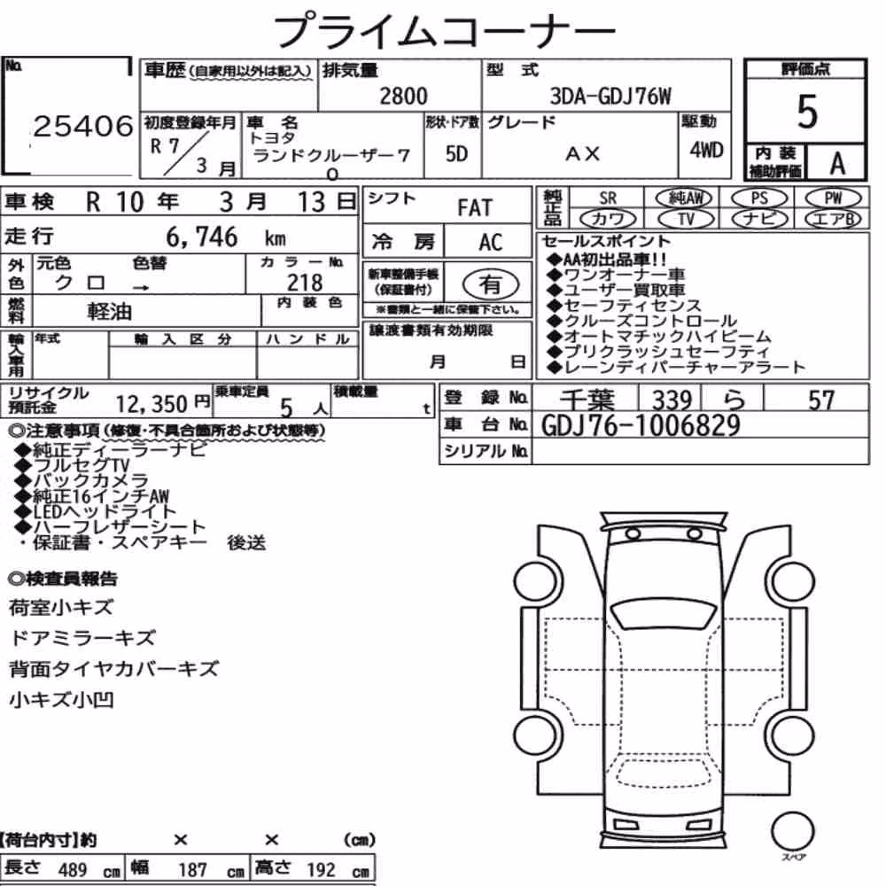 Notka aukcyjna: TOYOTA LAND CRUISER 70 5D 4WD AX