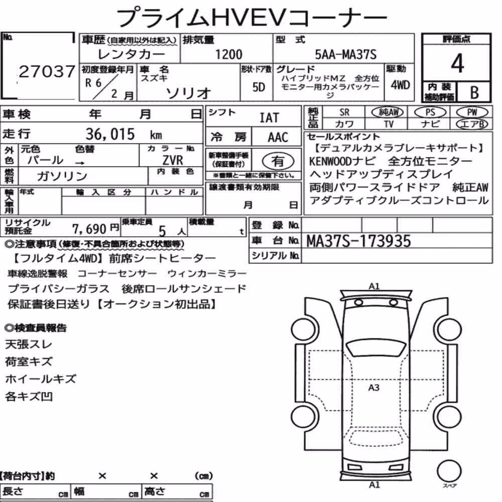 Notka aukcyjna: SUZUKI SOLIO 4WD OTHERS
