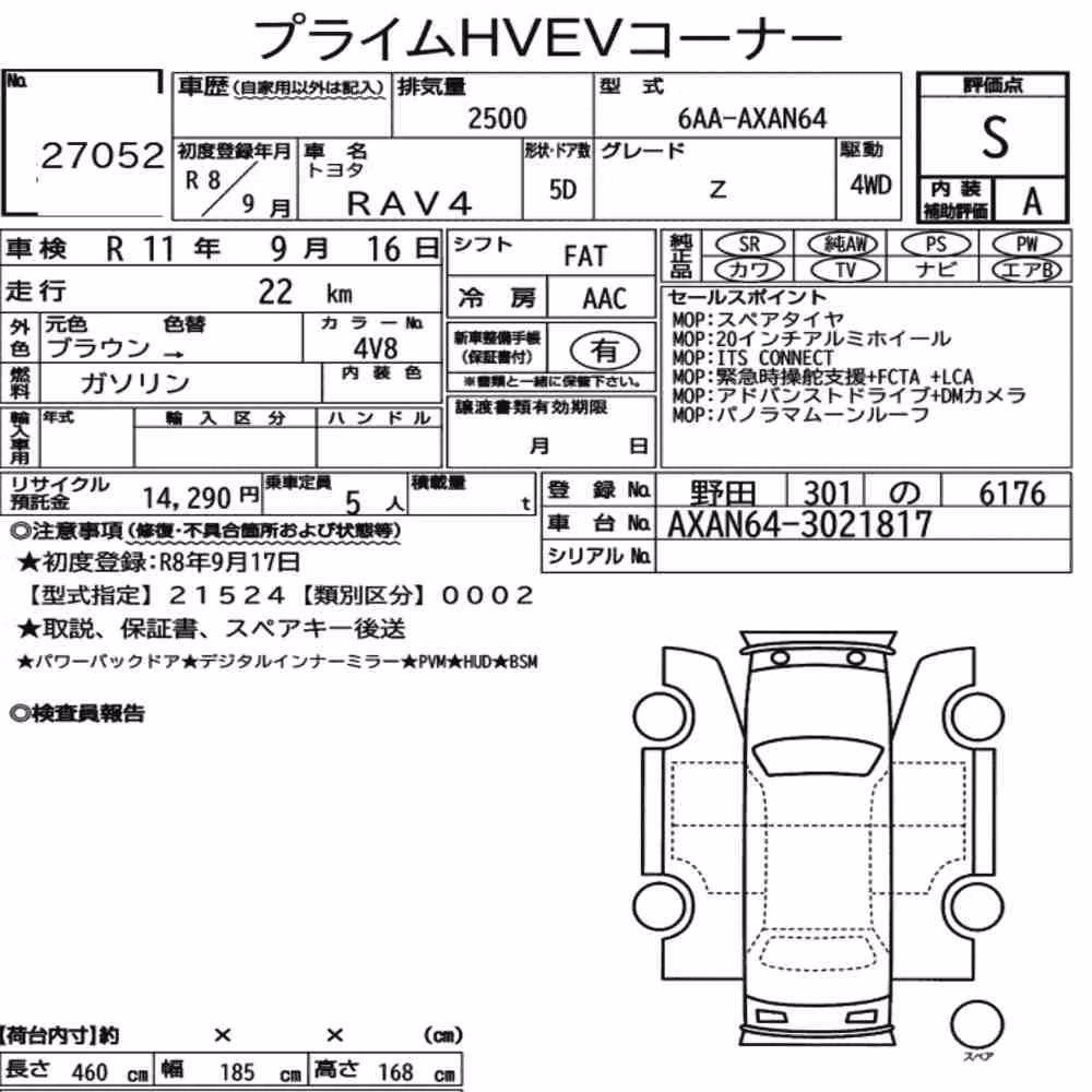Notka aukcyjna: TOYOTA RAV4 5D 4WD Z