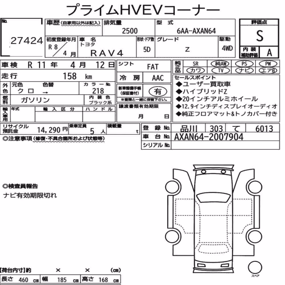 Notka aukcyjna: TOYOTA RAV4 5D 4WD Z