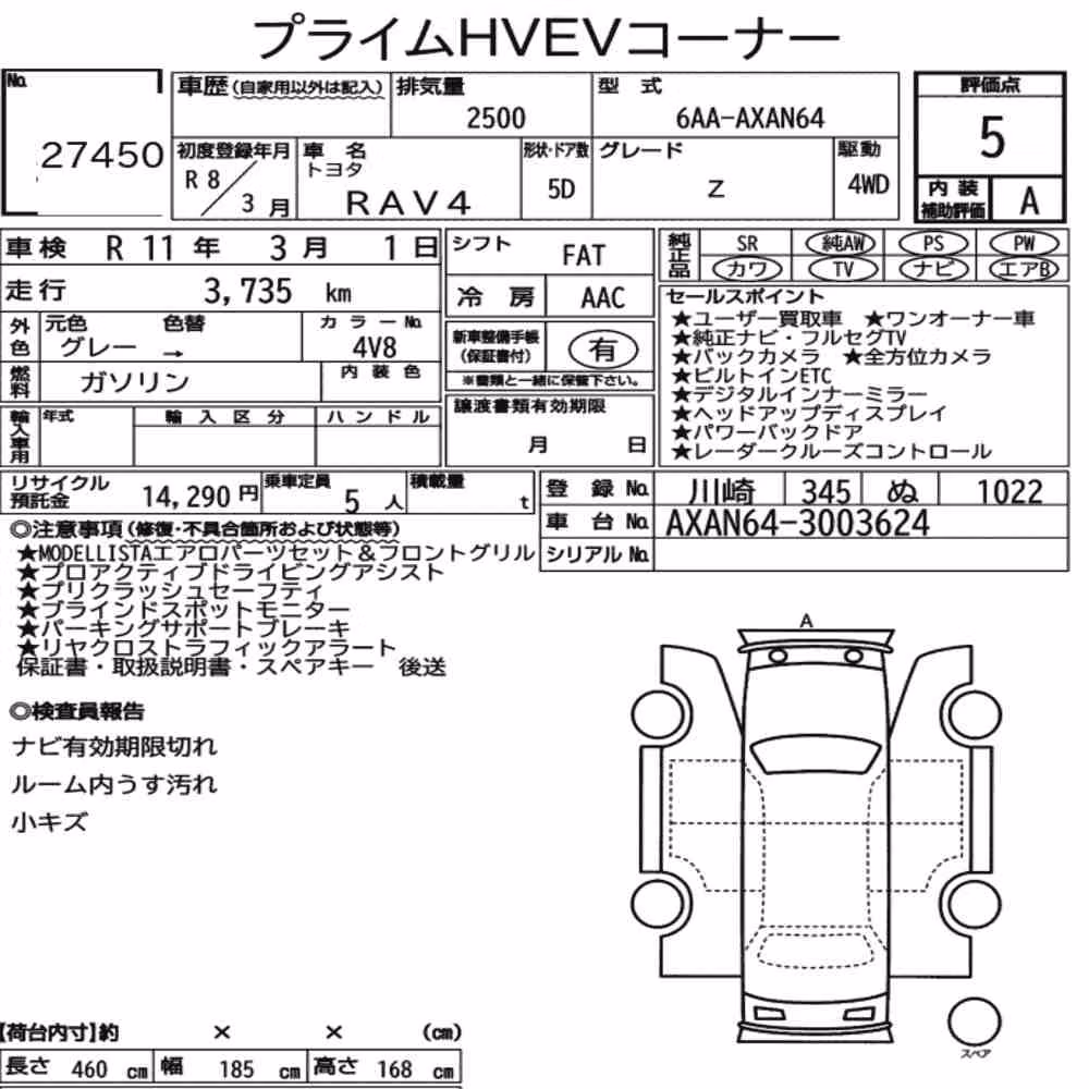 Notka aukcyjna: TOYOTA RAV4 5D 4WD Z
