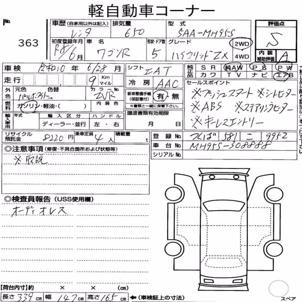 Notka aukcyjna: SUZUKI WAGON R 5D HYBRID ZX