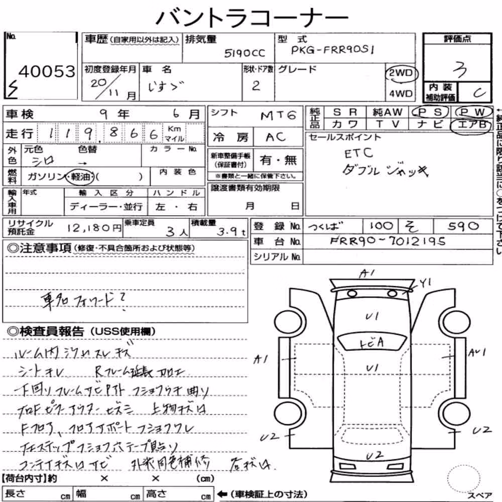 Notka aukcyjna: ISUZU FORWARD 2D OTHERS