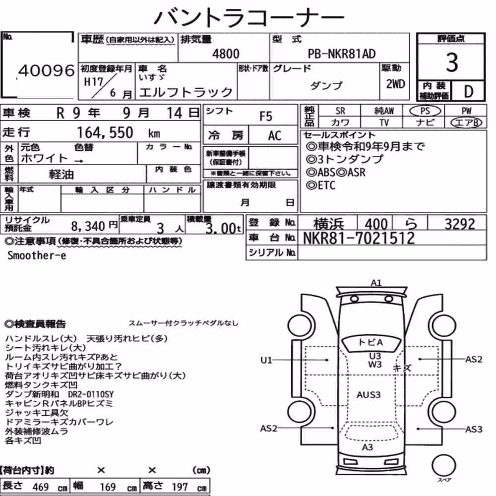 Notka aukcyjna: ISUZU ELF TRUCK DUMP