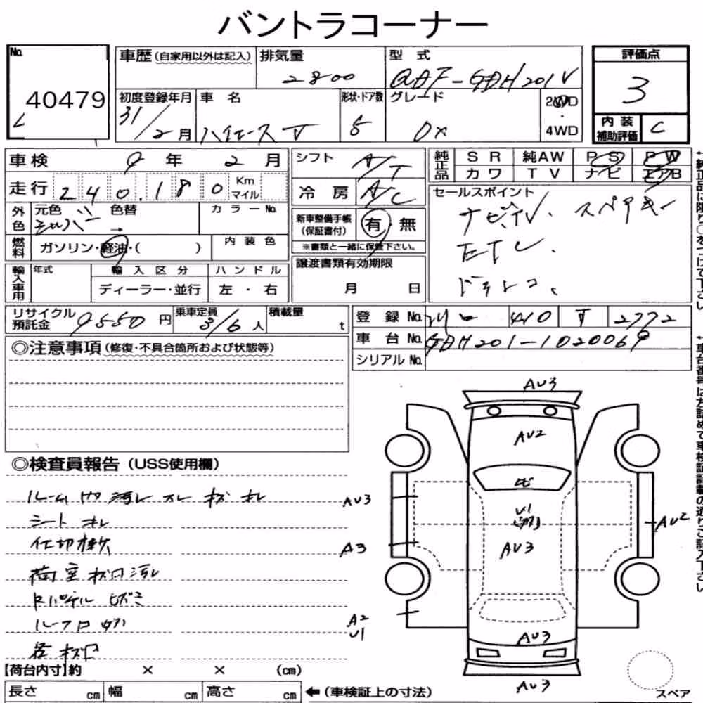 Notka aukcyjna: TOYOTA HIACE VAN 5D OTHERS