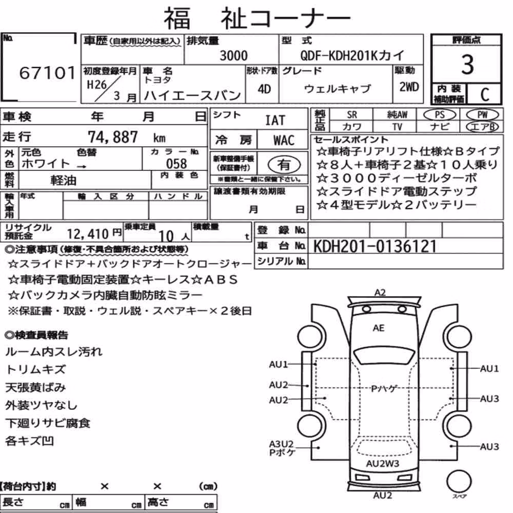 Notka aukcyjna: TOYOTA HIACE VAN 4D OTHERS