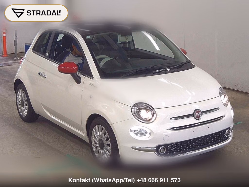 FIAT 500 DOLCE BIANCO 2023, aukcja z Japonii, zdjęcie 1