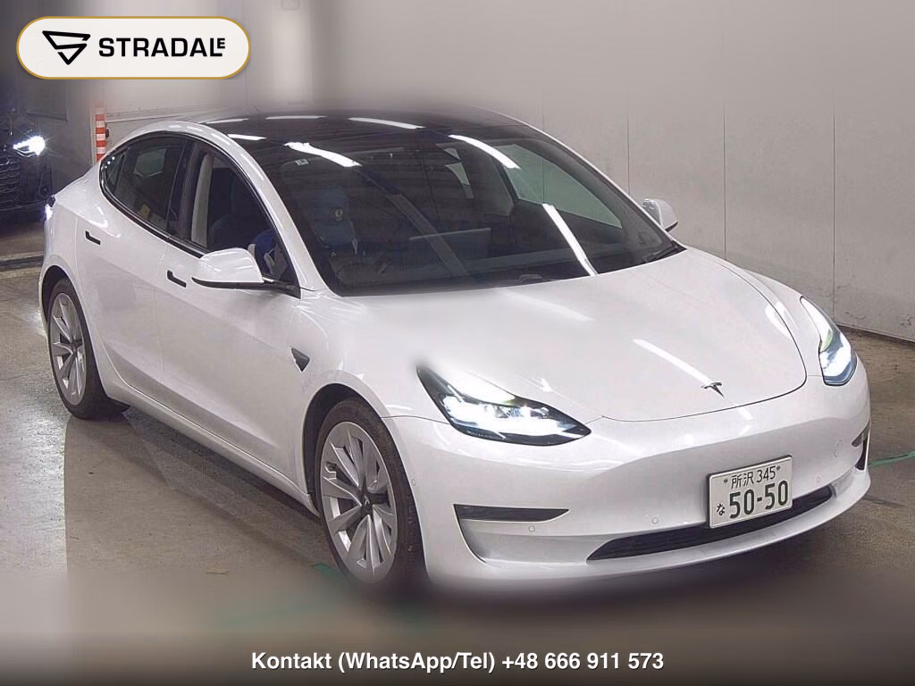 TESLA MODEL 3 4WD LONG RANGE 2021, aukcja z Japonii, zdjęcie 1