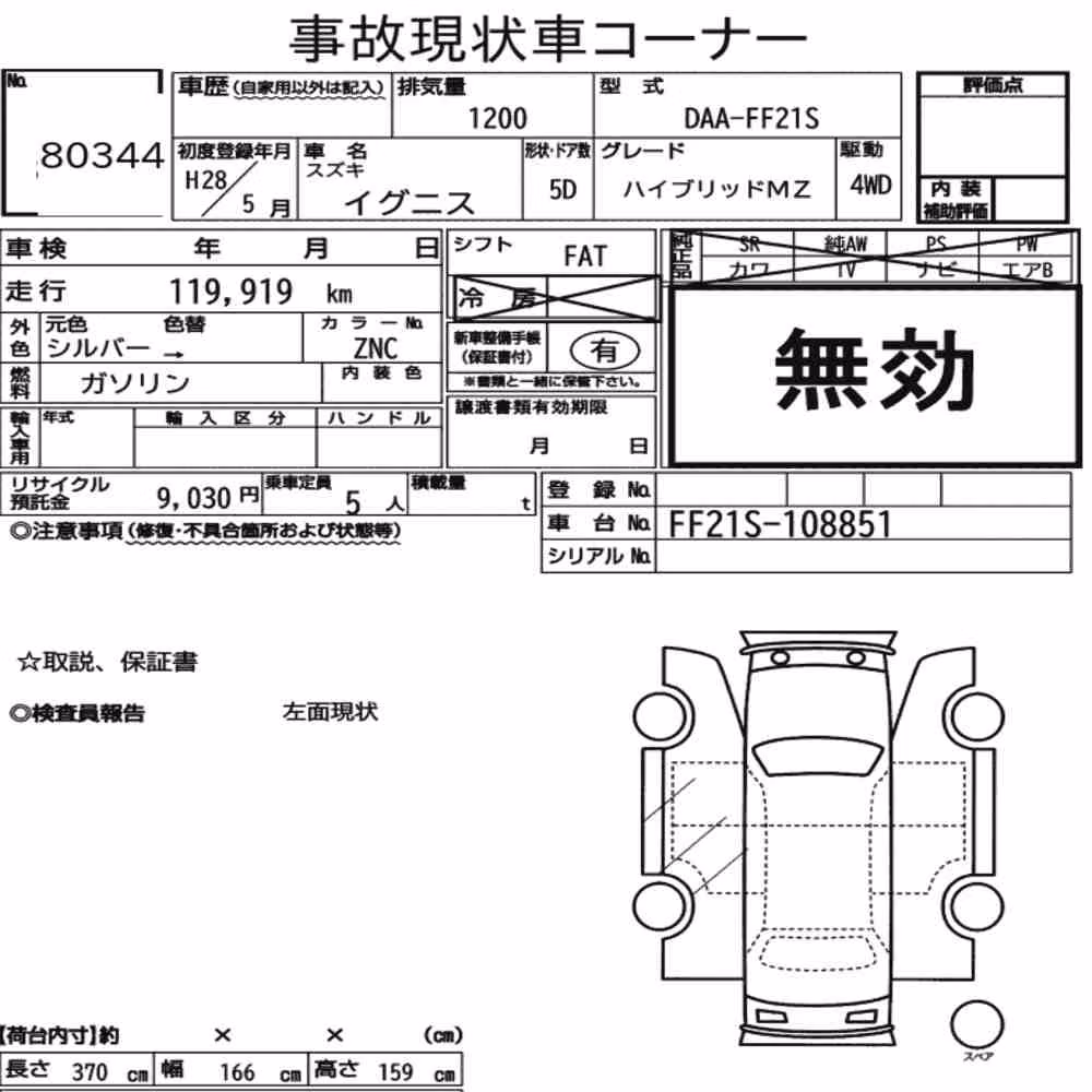 Notka aukcyjna: SUZUKI IGNIS 4WD HYBRID MZ