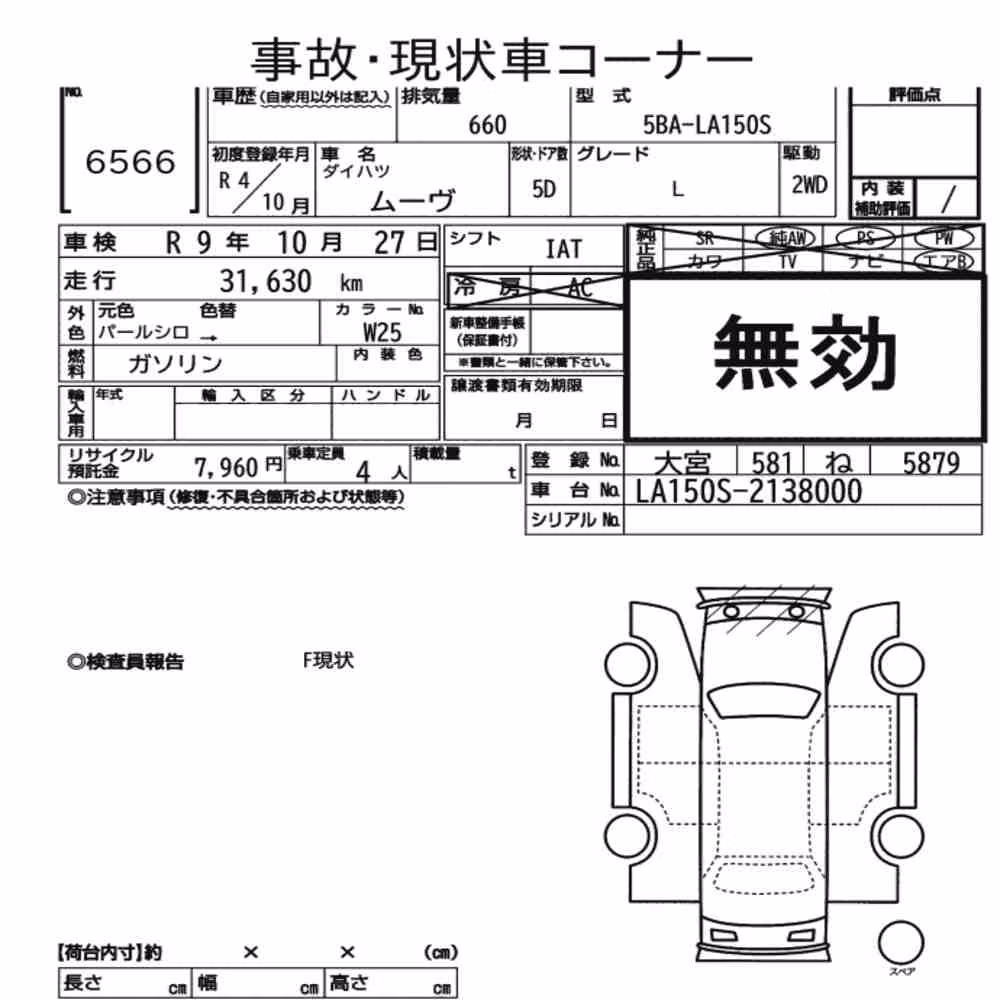 Notka aukcyjna: DAIHATSU MOVE L