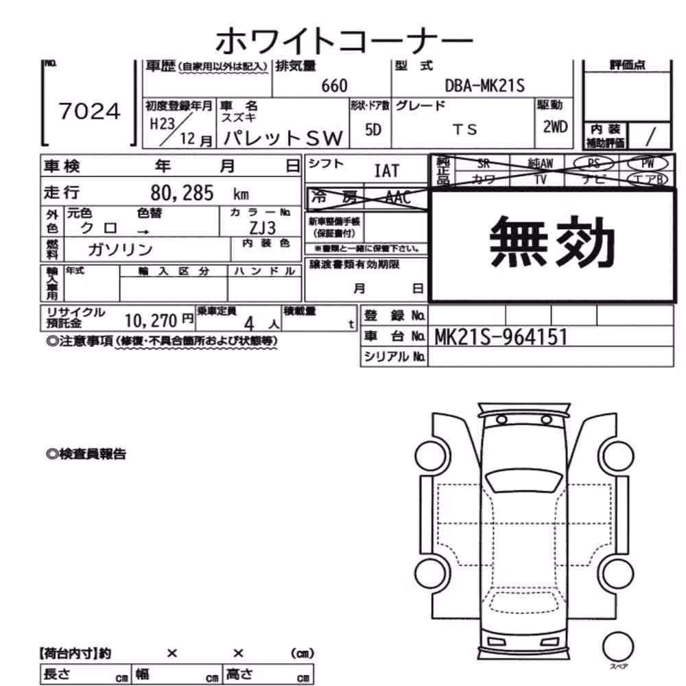 Notka aukcyjna: SUZUKI PALETTE SW TS