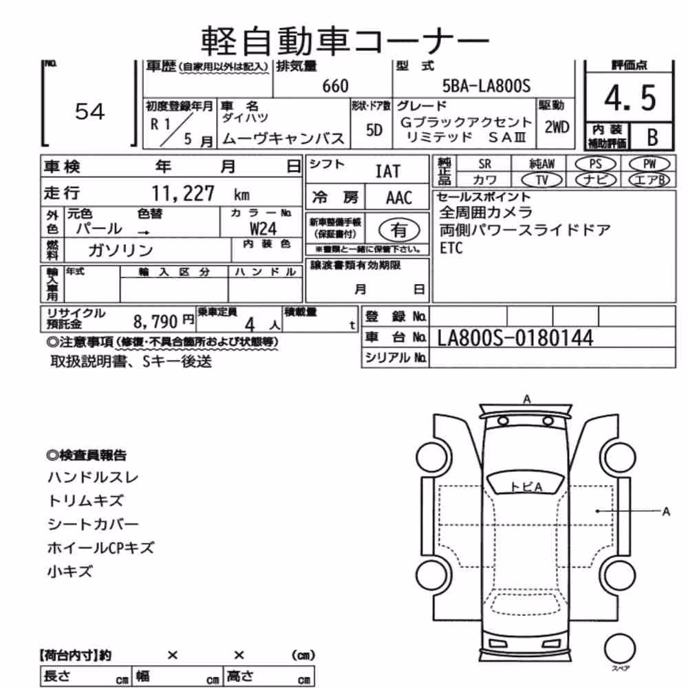 Notka aukcyjna: DAIHATSU MOVE CANBUS G BLACK ACCENT LIMITED