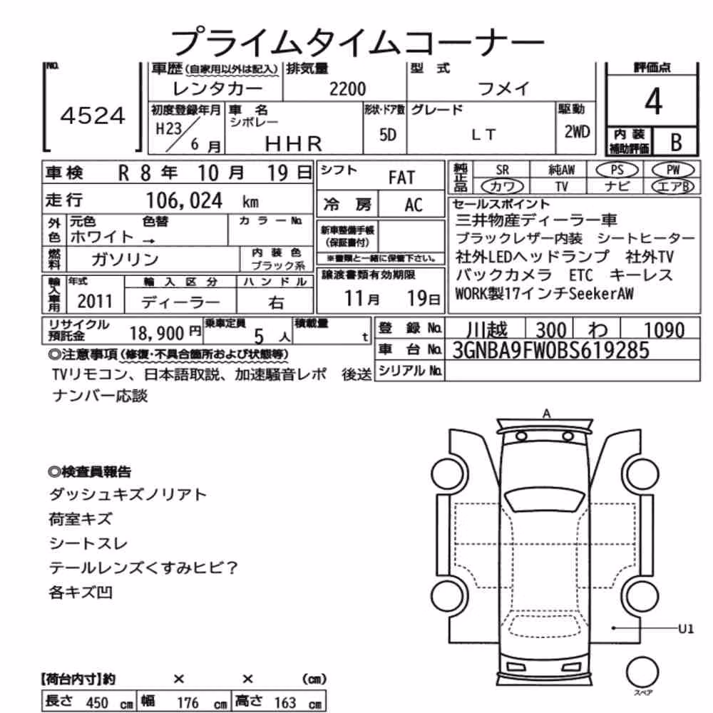 Notka aukcyjna: CHEVROLET HHR LT