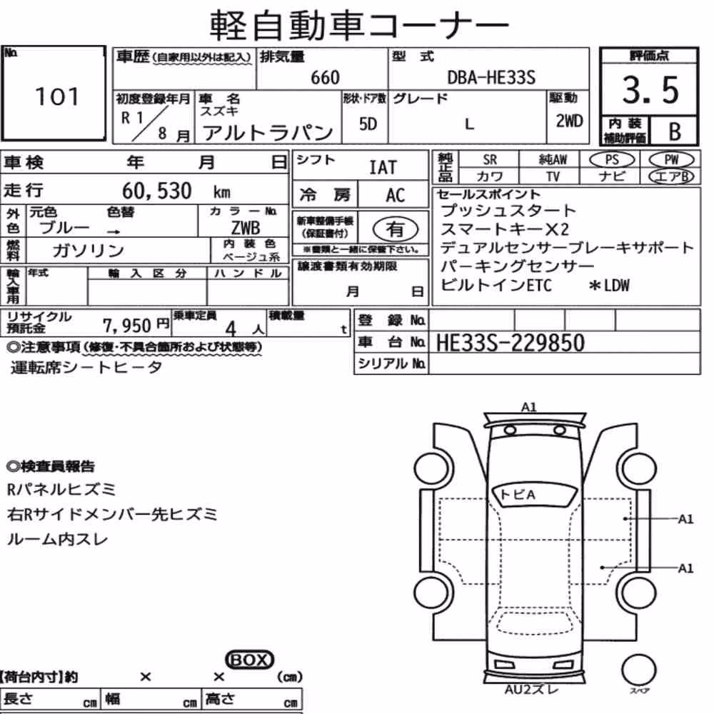 Notka aukcyjna: SUZUKI ALTO LAPIN L