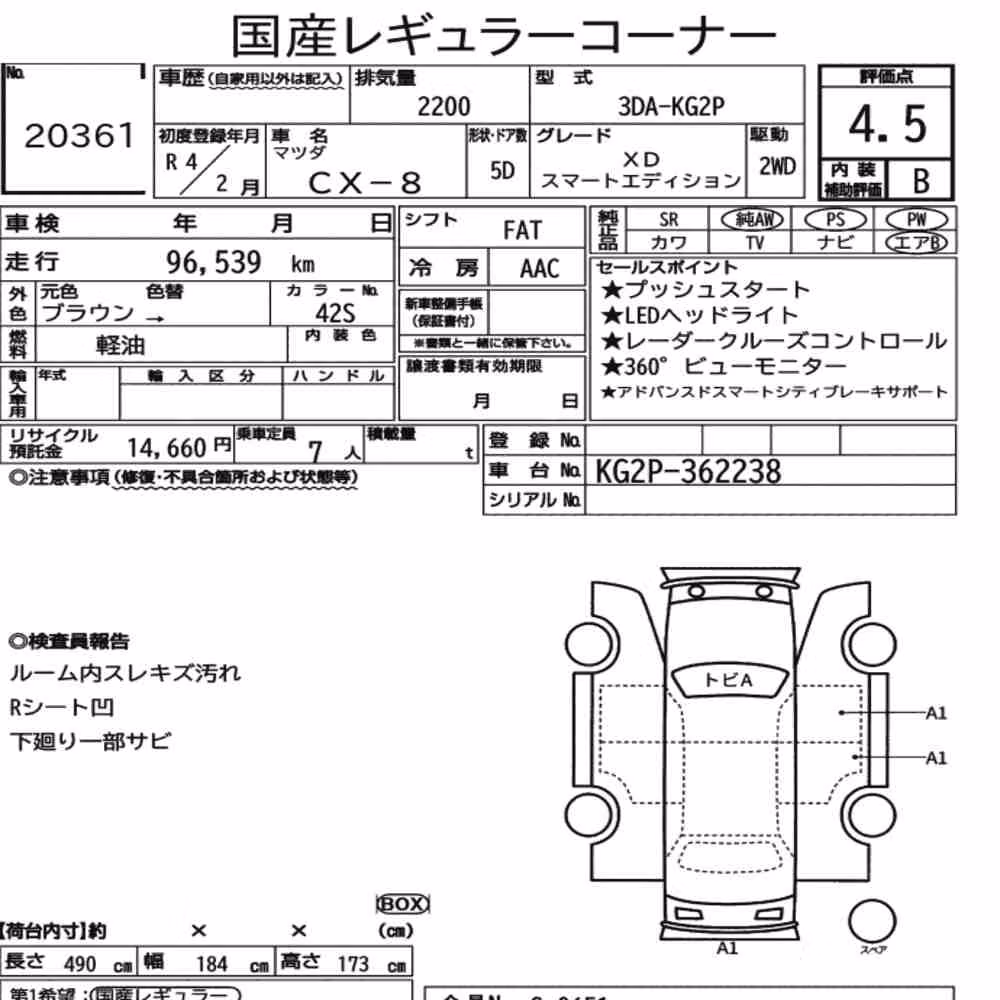Notka aukcyjna: MAZDA CX-8 XD SMART EDITION