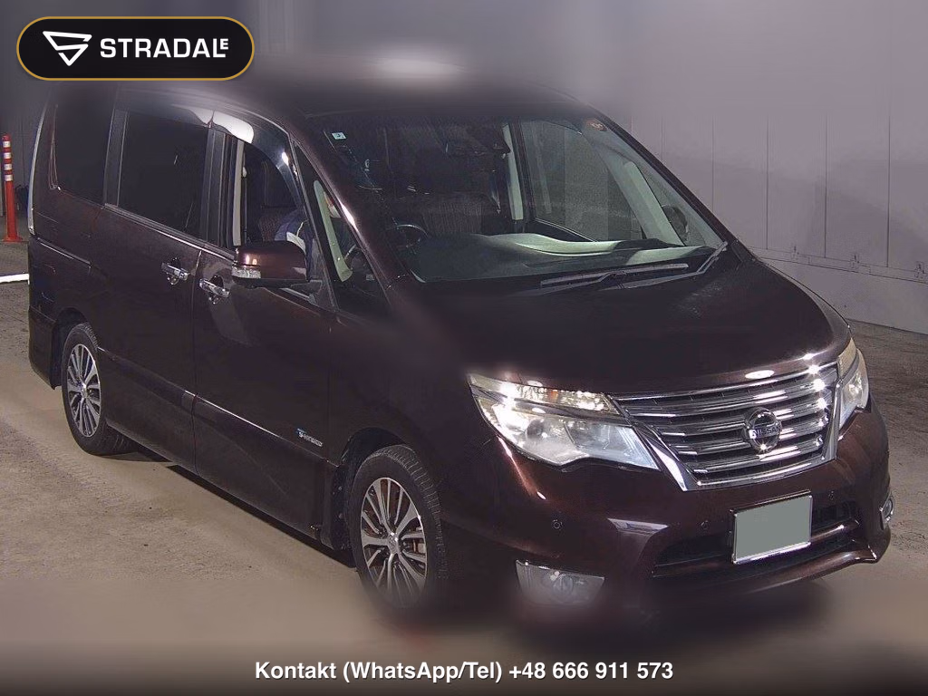 NISSAN SERENA 5D HIGHWAY STAR V SELECTOR + SAFETY Ⅱ SHV 2016, aukcja z Japonii, zdjęcie 1