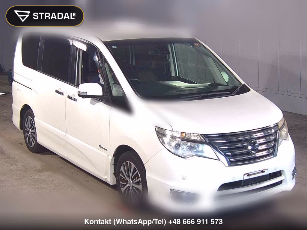 NISSAN SERENA 5D HIGHWAY STAR V SELECTOR + SAFETY Ⅱ SHV 2015, aukcja z Japonii, zdjęcie 1