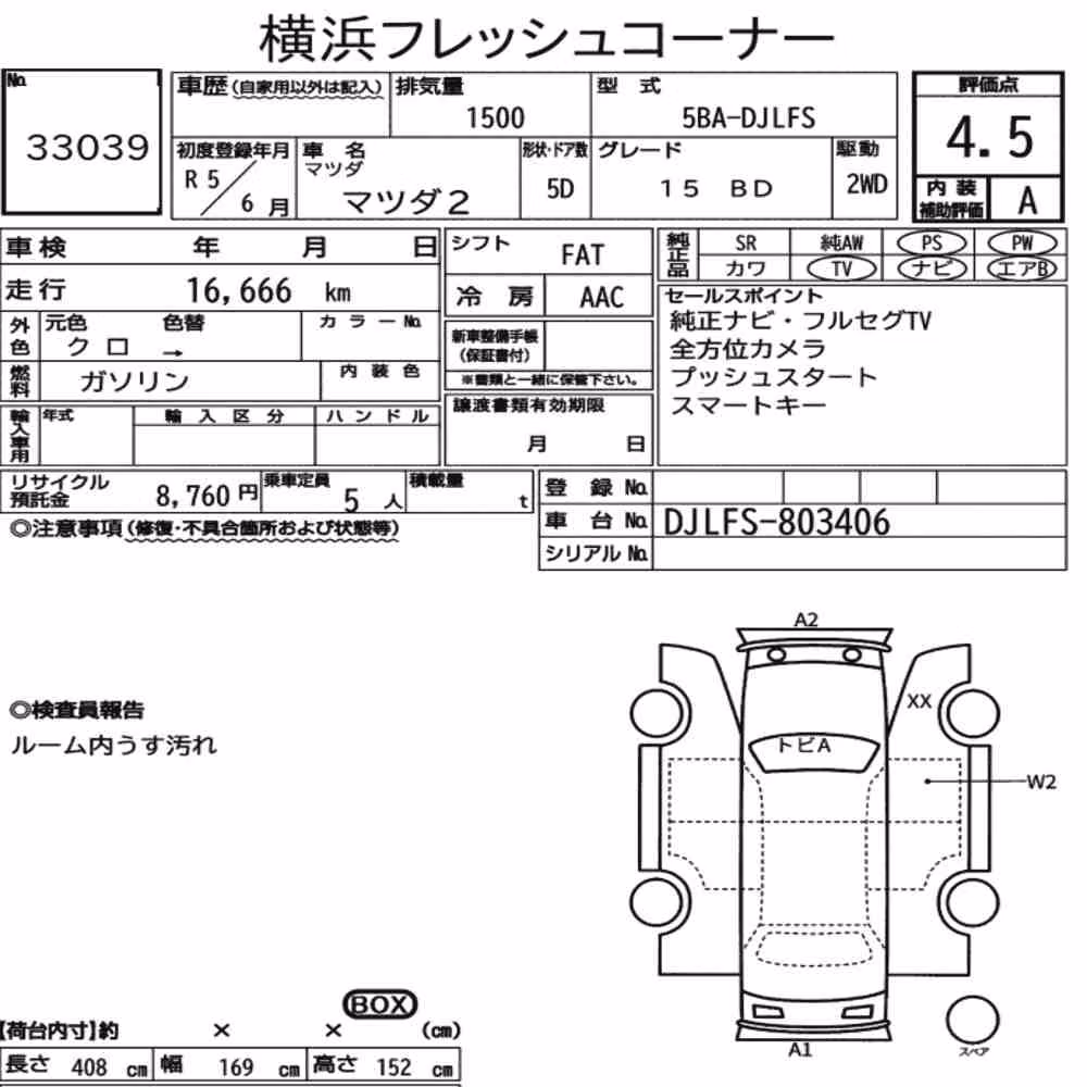 Notka aukcyjna: MAZDA MAZDA2 15 BD