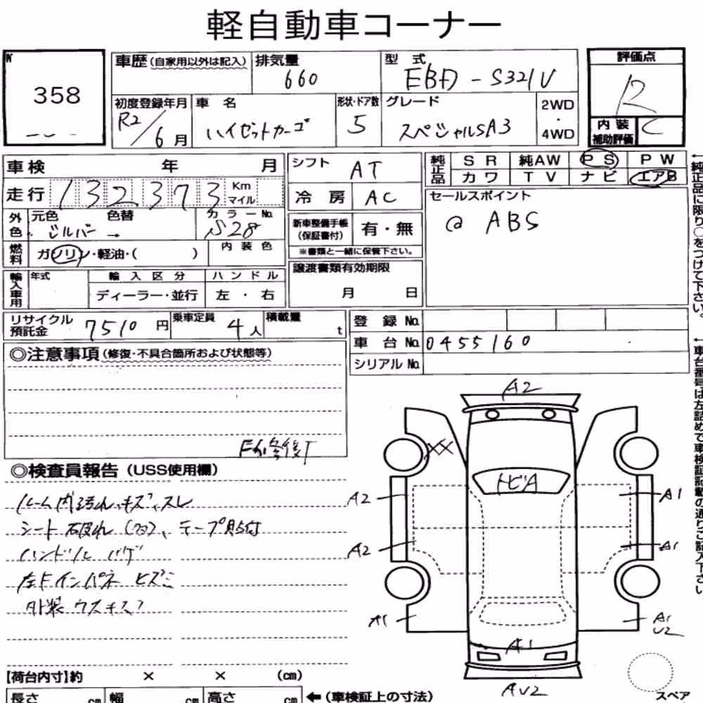 Notka aukcyjna: DAIHATSU HIJET CARGO 5D SPECIAL SA Ⅲ