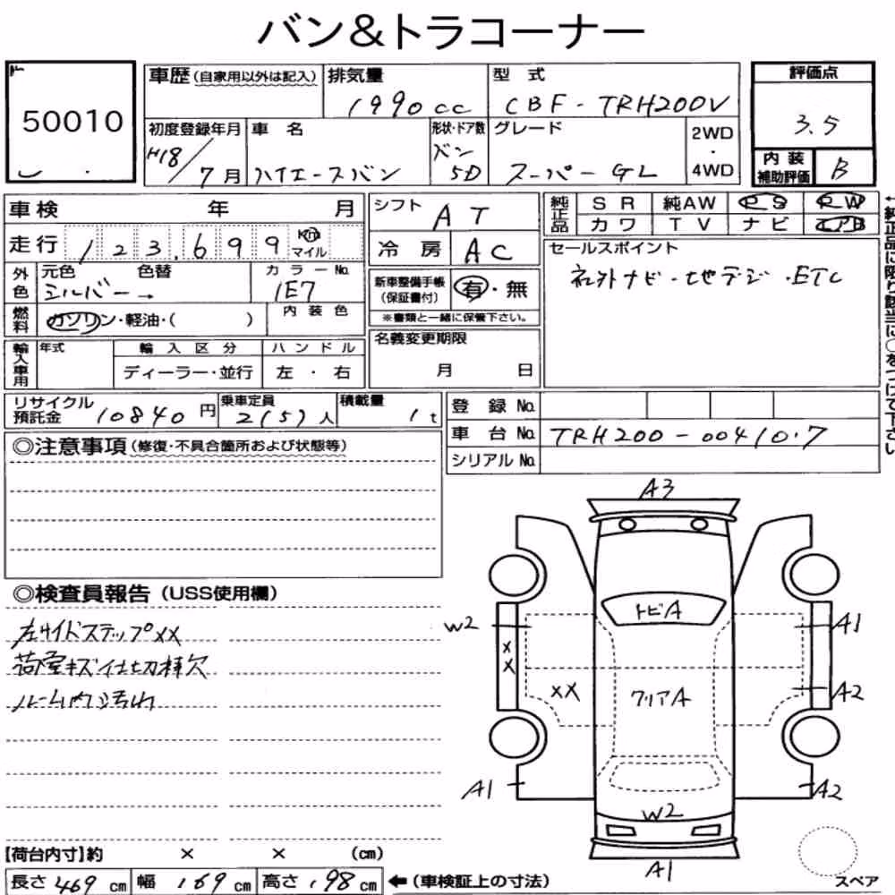 Notka aukcyjna: TOYOTA HIACE VAN 5D LONG SUPER GL