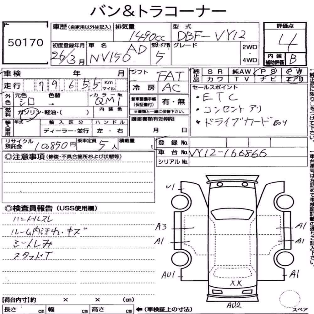 Notka aukcyjna: NISSAN NV150AD
