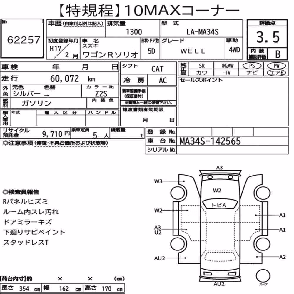 Notka aukcyjna: SUZUKI WAGON R SOLIO 4WD WELL