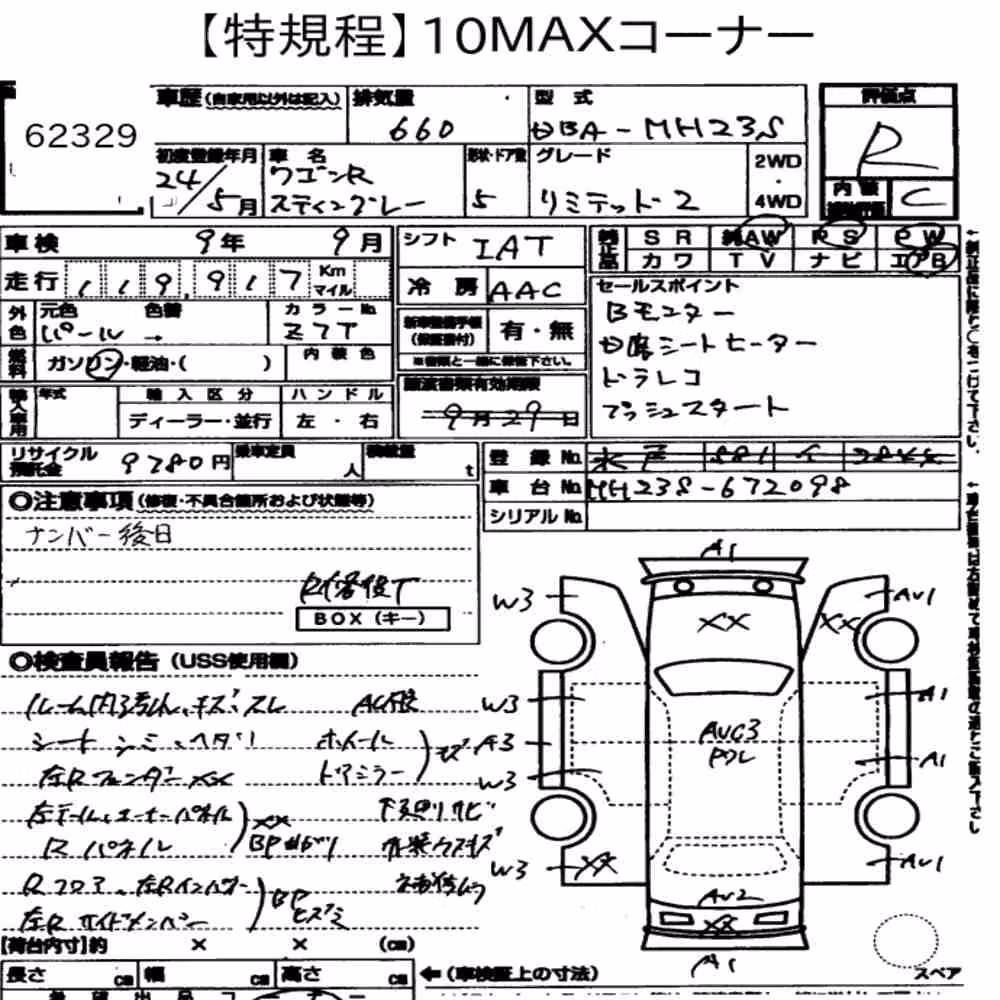 Notka aukcyjna: SUZUKI WAGON R STINGRAY LIMITED Ⅱ