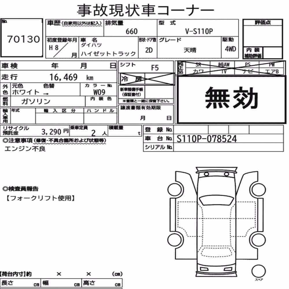 Notka aukcyjna: DAIHATSU HIJET TRUCK 4WD APPARE