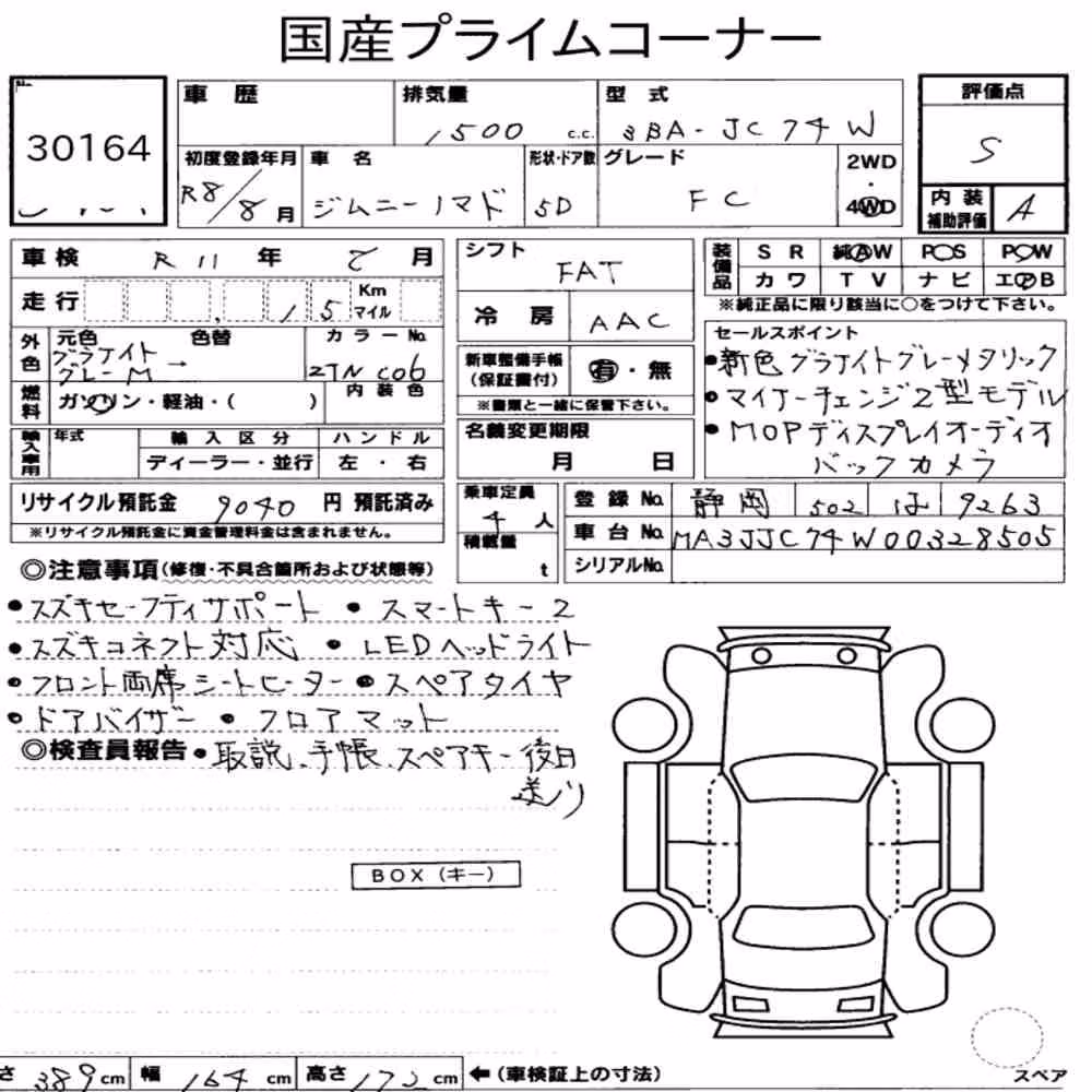 Notka aukcyjna: SUZUKI JIMMY MOMADE 4WD FC