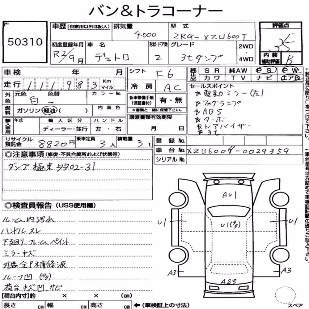 Notka aukcyjna: HINO DUTRO 2D DUMP