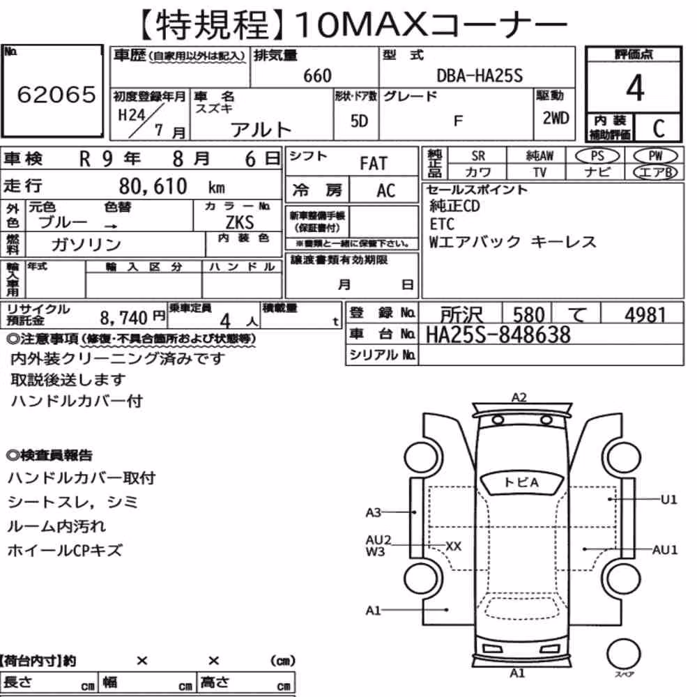 Notka aukcyjna: SUZUKI ALTO 5D F
