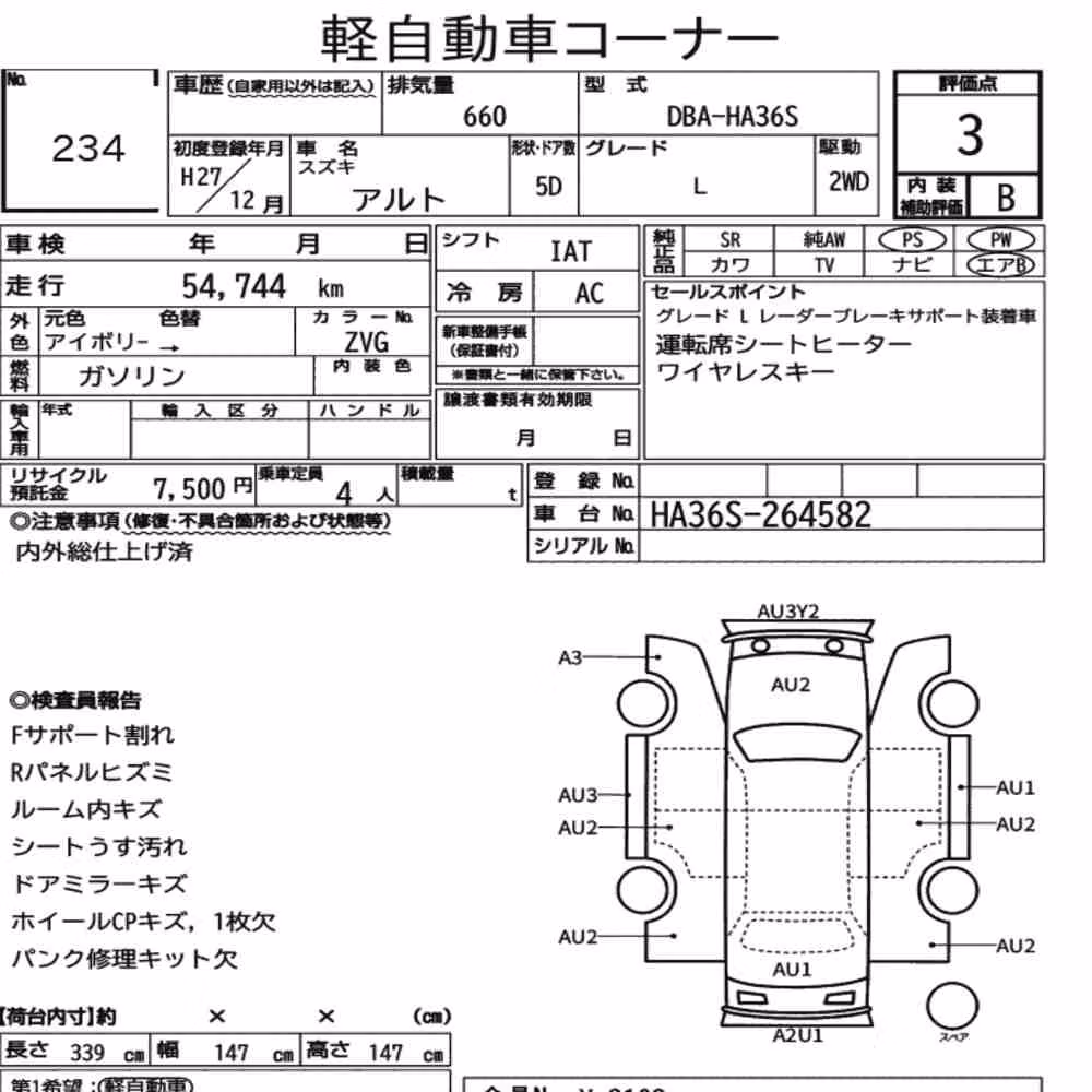 Notka aukcyjna: SUZUKI ALTO 5D L