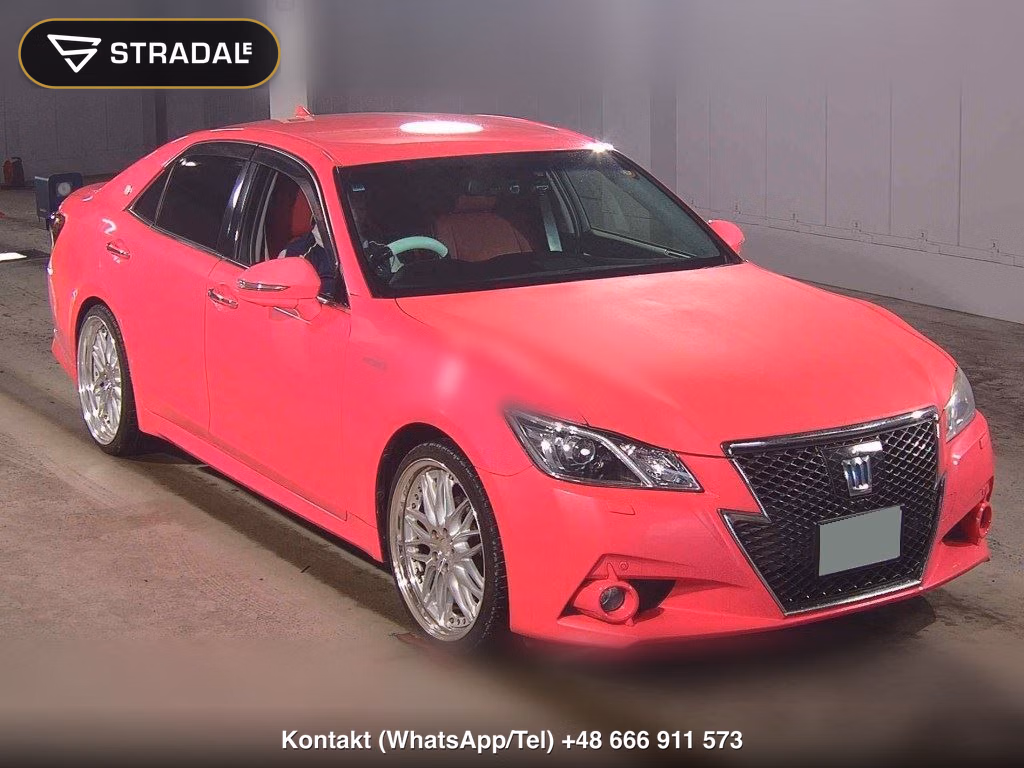 TOYOTA CROWN HYBRID ATHLETE G REBORN PINK 2014, aukcja z Japonii, zdjęcie 1