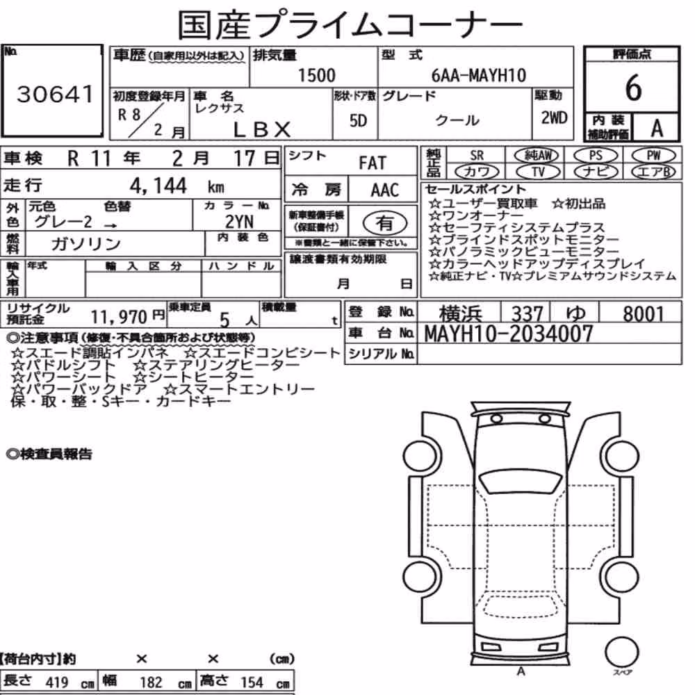 Notka aukcyjna: LEXUS LBX COOL