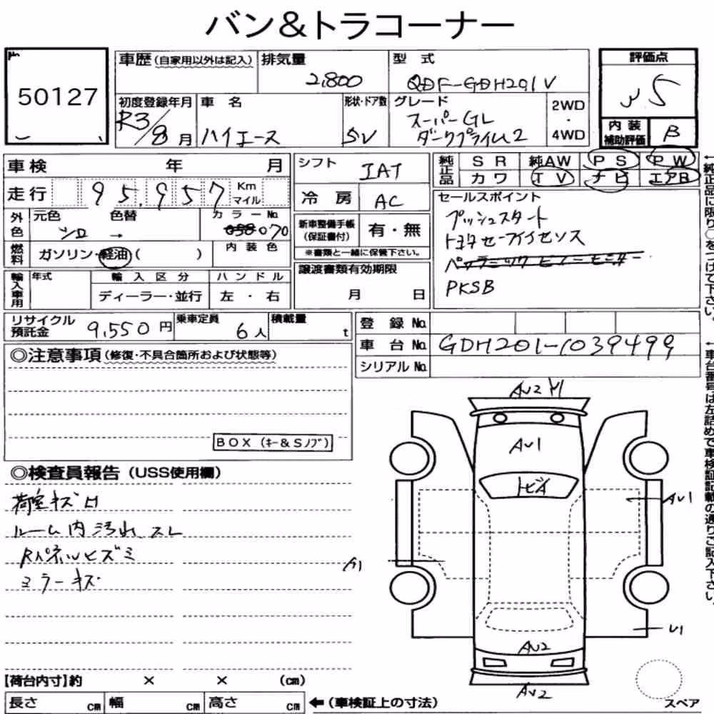 Notka aukcyjna: TOYOTA HIACE VAN 5D LONG SUPER GL DARK PRIME2