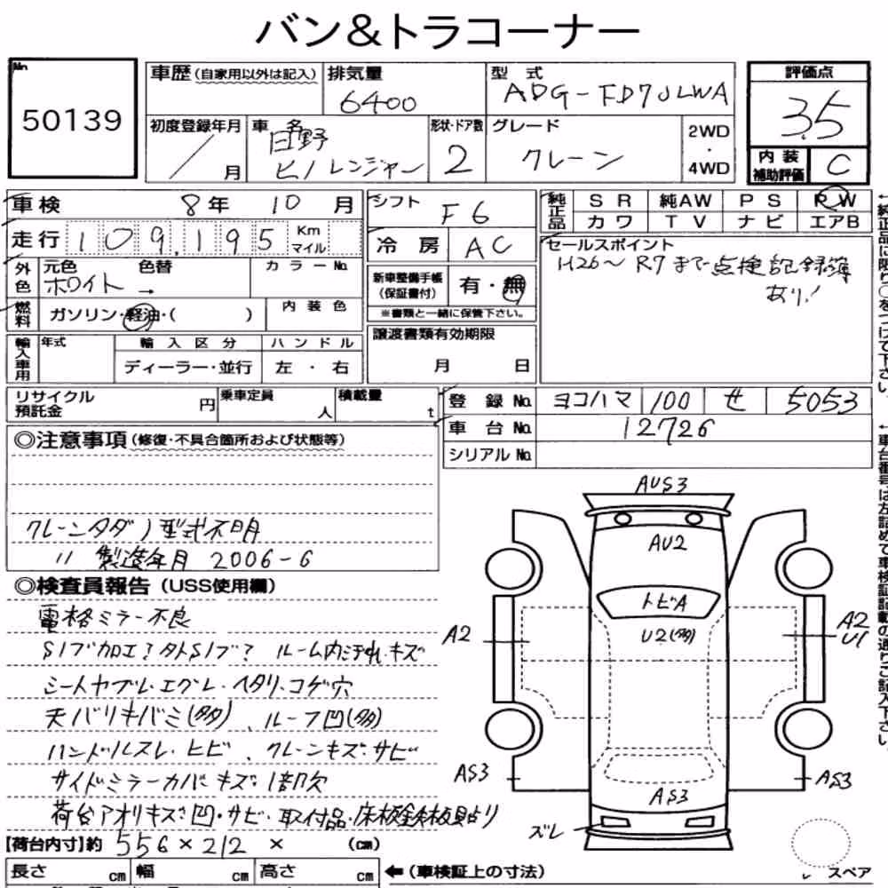 Notka aukcyjna: HINO HINO RANGER OTHERS