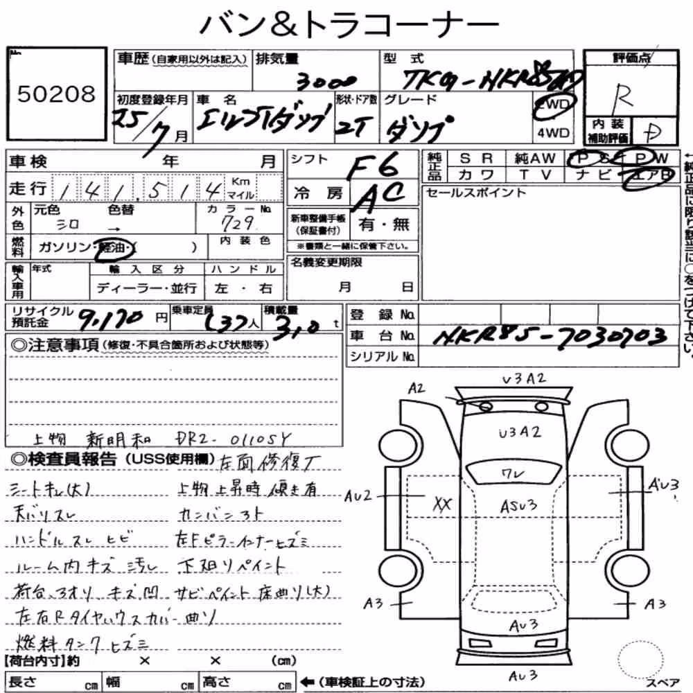 Notka aukcyjna: ISUZU ELF TRUCK DUMP