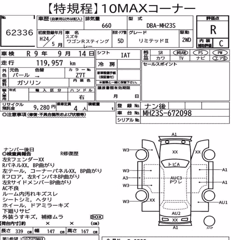Notka aukcyjna: SUZUKI WAGON R STINGRAY LIMITED Ⅱ