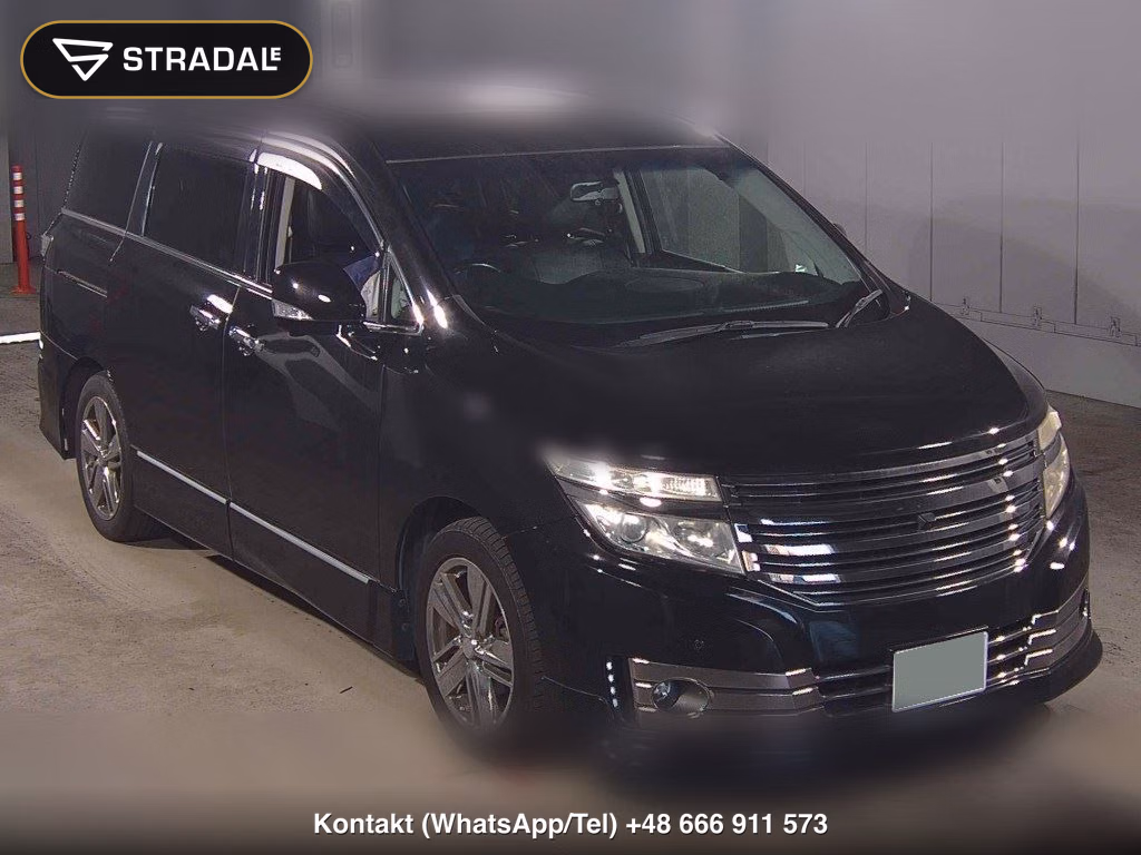 NISSAN ELGRAND 5D RIDER BLACK LINE BLACK LEATHER POWER SEA 2012, aukcja z Japonii, zdjęcie 1