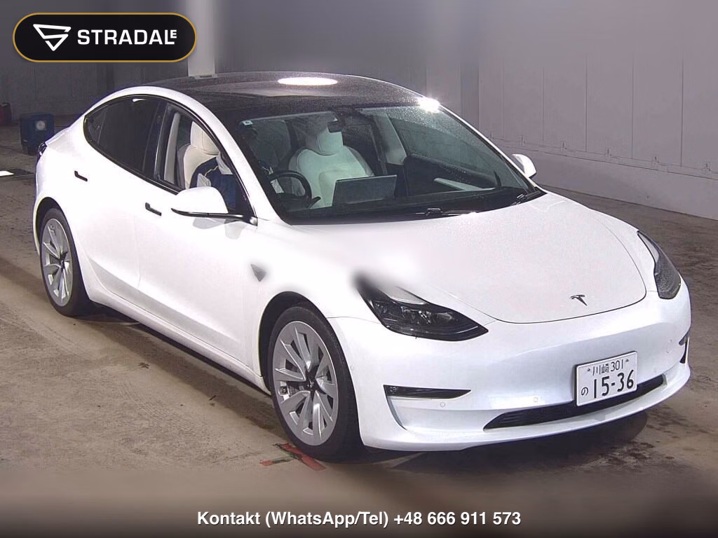 TESLA MODEL 3 4WD LONG RANGE 2022, aukcja z Japonii, zdjęcie 1
