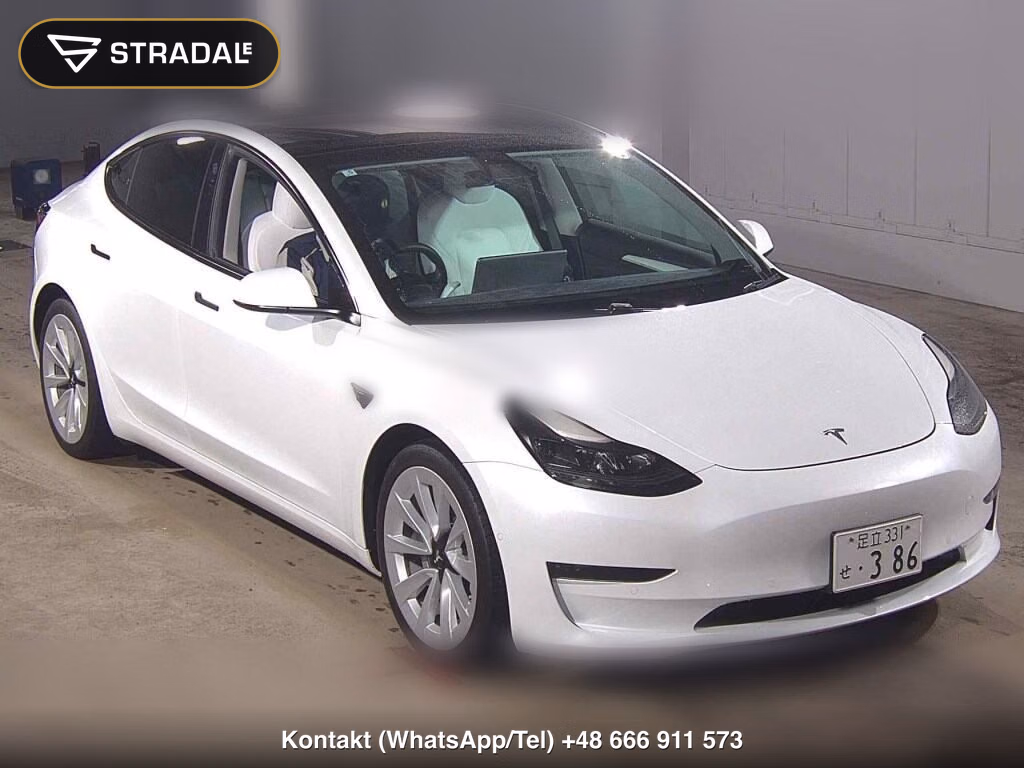 TESLA MODEL 3 4WD LONG RANGE 2021, aukcja z Japonii, zdjęcie 1